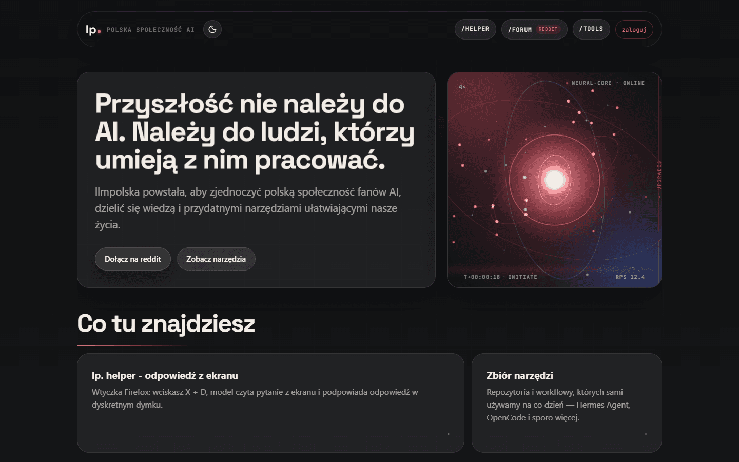 Strona główna platformy społeczności LLM Polska
